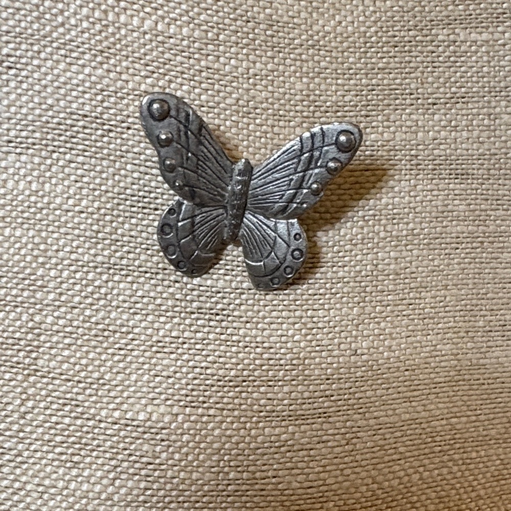 Pewter Butterfly Brooch